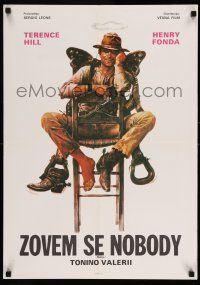 1j569 MY NAME IS NOBODY Yugoslavian 20x28 '73 Il Mio nome e Nessuno, art of cowboy Terence Hill!