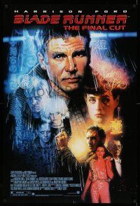 1k091 BLADE RUNNER DS 1sh R07 Ridley Scott sci-fi classic, art of Harrison Ford by Drew Struzan!