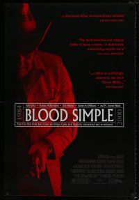 1k093 BLOOD SIMPLE 1sh R00 Joel & Ethan Coen, Frances McDormand, cool film noir image!