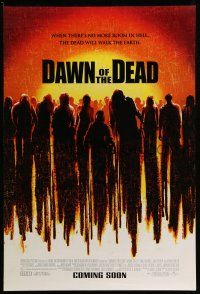 1k167 DAWN OF THE DEAD advance DS 1sh '04 Sarah Polley, Ving Rhames, Jake Weber, remake!