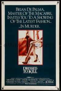 1k198 DRESSED TO KILL 1sh '80 Brian De Palma shows you the latest fashion in murder, sexy legs!