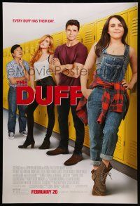 1k200 DUFF advance DS 1sh '15 Mae Whitman in the title role as the Designated Ugly Fat Friend!