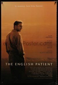 1k211 ENGLISH PATIENT 1sh '97 Ralph Fiennes, in memory, love lives forever, Best Picture Winner!