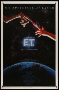 1k204 E.T. THE EXTRA TERRESTRIAL studio style 1sh '82 Drew Barrymore, Steven Spielberg, Alvin art!