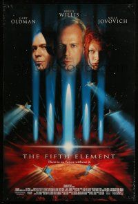 1k246 FIFTH ELEMENT DS 1sh '97 Bruce Willis, Milla Jovovich, Oldman, directed by Luc Besson!