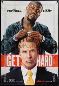 1k267 GET HARD advance DS 1sh '15 wacky image of Ferrell and Hart, an education in incarceration!