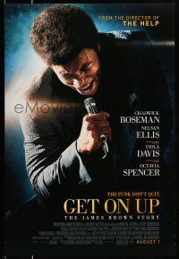 1k268 GET ON UP advance DS 1sh '14 great image of Chadwick Boseman as James Brown!