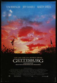 1k270 GETTYSBURG DS 1sh '93 by BOTH Jeff Daniels AND Martin Sheen, cool Civil War image!