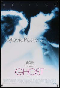 1k271 GHOST 1sh '90 classic romantic close up of dead Patrick Swayze & sexy Demi Moore!