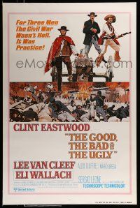 1k286 GOOD, THE BAD & THE UGLY int'l 1sh R80 Clint Eastwood, Lee Van Cleef, Leone classic!