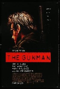 1k298 GUNMAN advance DS 1sh '15 cool image of Sean Penn in the title role as Gunman/Terrier!