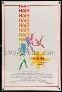 1k300 HAIR 1sh '79 Milos Forman, Treat Williams, musical, let the sun shine in!