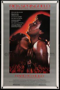 1k306 HARD TO HOLD 1sh '84 close-up of Rick Springfield, rock & roll concert!