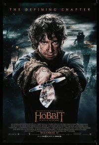 1k323 HOBBIT: THE BATTLE OF THE FIVE ARMIES int'l advance DS 1sh '14 Freeman as Bilbo Baggins!