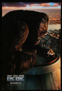 1k413 KING KONG teaser DS 1sh '05 Naomi Watts & ape on rooftop of Empire State Building!