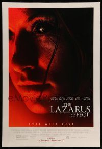 1k437 LAZARUS EFFECT advance DS 1sh '15 cool creepy super close up of Olivia Wilde, evil will rise