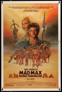 1k475 MAD MAX BEYOND THUNDERDOME 1sh '85 art of Mel Gibson & Tina Turner by Richard Amsel!
