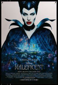 1k484 MALEFICENT int'l advance DS 1sh '14 cool close-up image of sexy Angelina Jolie in title role!