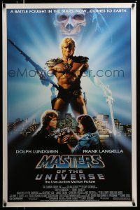 1k494 MASTERS OF THE UNIVERSE 1sh '87 great photo image of Dolph Lundgren as He-Man!