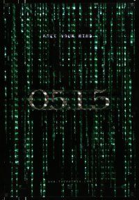 1k495 MATRIX RELOADED holofoil teaser 1sh '03 Keanu Reeves, free your mind on 05.15!