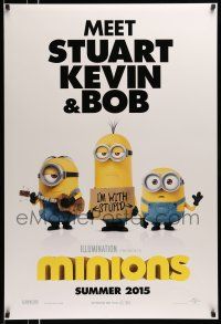 1k519 MINIONS Summer advance DS 1sh '15 Sandra Bullock, Michael Keaton, Stuart, Kevin and Bob