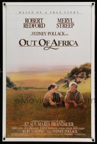 1k571 OUT OF AFRICA 1sh '85 Robert Redford & Meryl Streep, directed by Sydney Pollack!