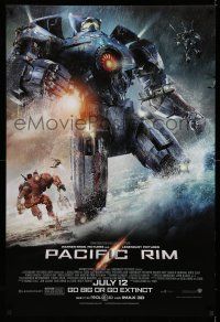 1k572 PACIFIC RIM advance DS 1sh '13 Guillermo del Toro directed sci-fi, CGI image, Hunnam!