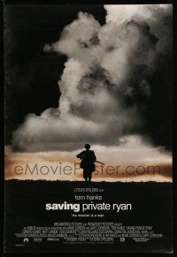 1k657 SAVING PRIVATE RYAN DS 1sh '98 Spielberg, Hanks, image of soldier on hill in front of clouds!