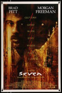 1k672 SEVEN int'l 1sh '95 David Fincher, Morgan Freeman, Brad Pitt, deadly sins!
