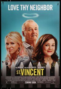 1k712 ST. VINCENT advance DS 1sh '14 Bill Murray with halo, Melissa McCarthy, Naomi Watts!