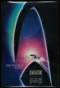1k724 STAR TREK: GENERATIONS advance DS 1sh '94 cool sci-fi art of the Enterprise, Boldly Go!