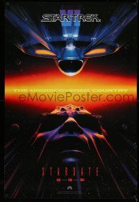 1k721 STAR TREK VI teaser 1sh '91 William Shatner, Leonard Nimoy, Stardate 12-13-91!