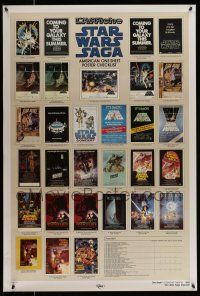 1k728 STAR WARS CHECKLIST 2-sided Kilian 1sh '85 great images of U.S. posters!