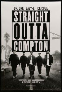 1k736 STRAIGHT OUTTA COMPTON teaser DS 1sh '15 Hawkins, Mitchell, Jackson, Brown J.R. and Hodge!