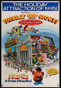 1k787 TOTALLY TOY STORY 1sh '95 cool art of funhouse at The El Capitan Theatre!