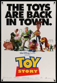 1k790 TOY STORY DS 1sh '95 Disney & Pixar cartoon, great image of Buzz, Woody & top cast!