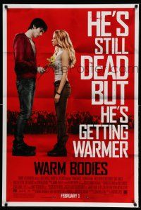 1k822 WARM BODIES advance DS 1sh '13 Nicholas Hoult, Teresa Palmer, dead but getting warmer!