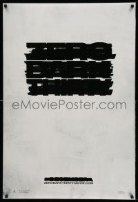 1k848 ZERO DARK THIRTY teaser DS 1sh '12 Jessica Chastain, cool redacted title design!