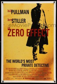 1k850 ZERO EFFECT advance DS 1sh '98 Bill Pullman, Ben Stiller, cool poster design!