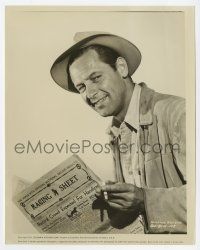 1m173 BOOTS MALONE 8x10.25 still '52 William Holden as race track better with Daily Racing Form!