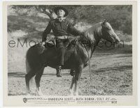 1m224 COLT .45 8x10.25 still '50 great full image of sheriff Randolph Scott on horseback!