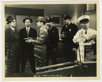 1m226 CONFESSIONS OF BOSTON BLACKIE 8x10 key book still '41 Chester Morris gives ice cream to cops