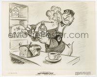 1m263 DER FUEHRER'S FACE 8x10 key book still '43 art of Donald Duck with swastika hat & armband!