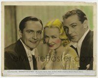 1m021 DESIGN FOR LIVING color 8x10 still '33 Miriam Hopkins between Gary Cooper & Fredric March!
