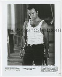 1m273 DIE HARD 8x10.25 still '88 best close up of Bruce Willis as John McClane holding gun!