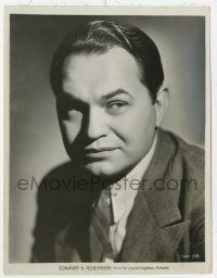 1m293 EDWARD G. ROBINSON 8x10 key book still '30s great head & shoulders portrait in suit & tie!