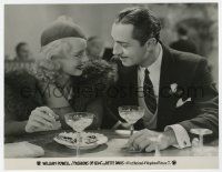 1m311 FASHIONS OF 1934 7.5x9 still '34 William Powell & sexy Bette Davis share a drink & dessert!