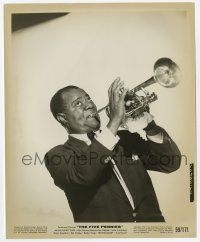 1m322 FIVE PENNIES 8.25x10 still '59 great portrait of Louis Armstrong playing his trumpet!
