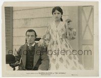 1m358 GENERAL 8x10.25 still '27 great portrait of Buster Keaton & Marion Mack on porch!