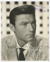 1m574 LAURENCE HARVEY deluxe 7.5x9.5 still '50s close-up unretouched head and shoulders portrait!